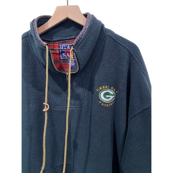 Vintage Green Bay Packers Quarter Zip Green Men's XL NFL Football Tailgate - Picture 5 of 5
